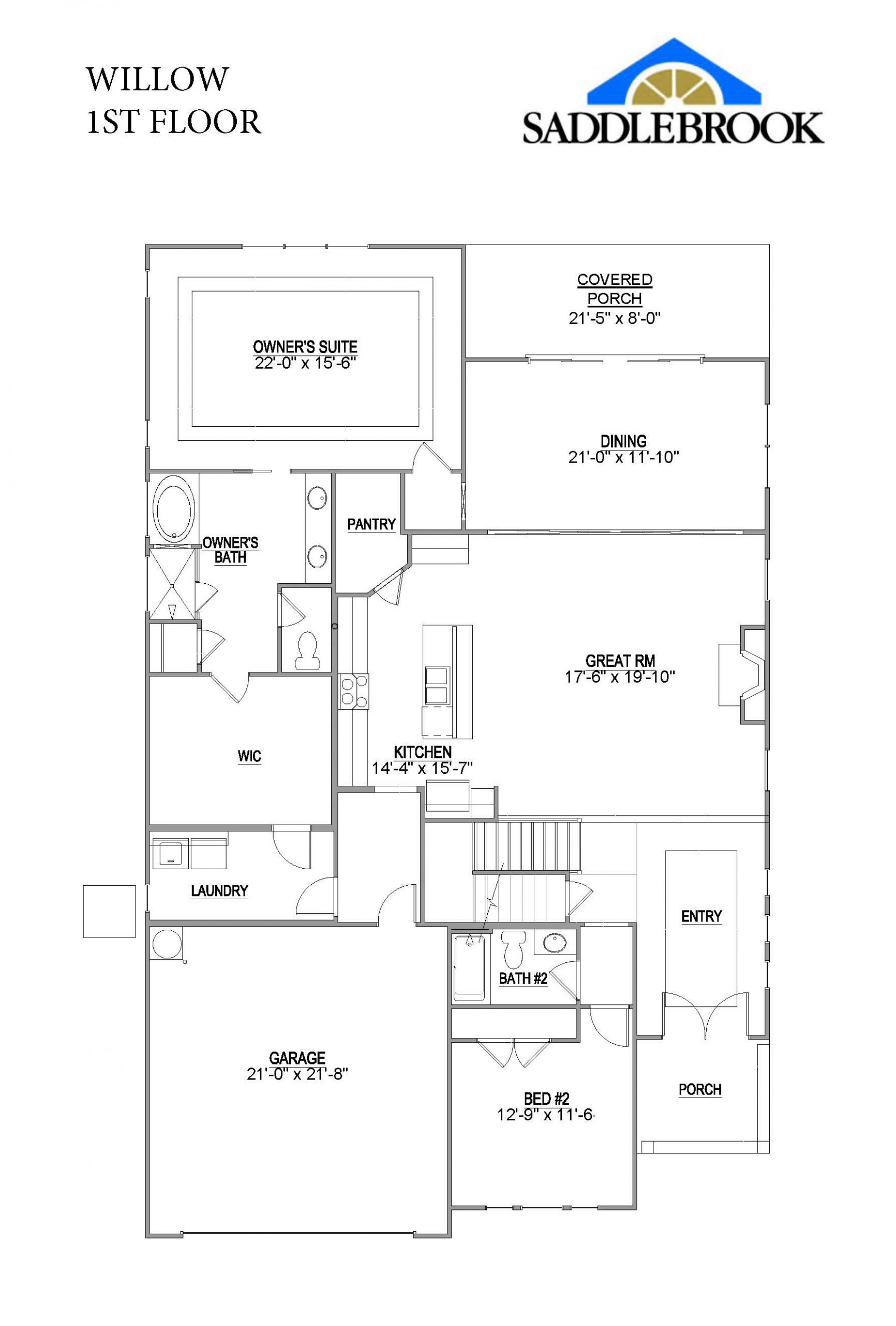 Willow- 2d Floor Plan 1