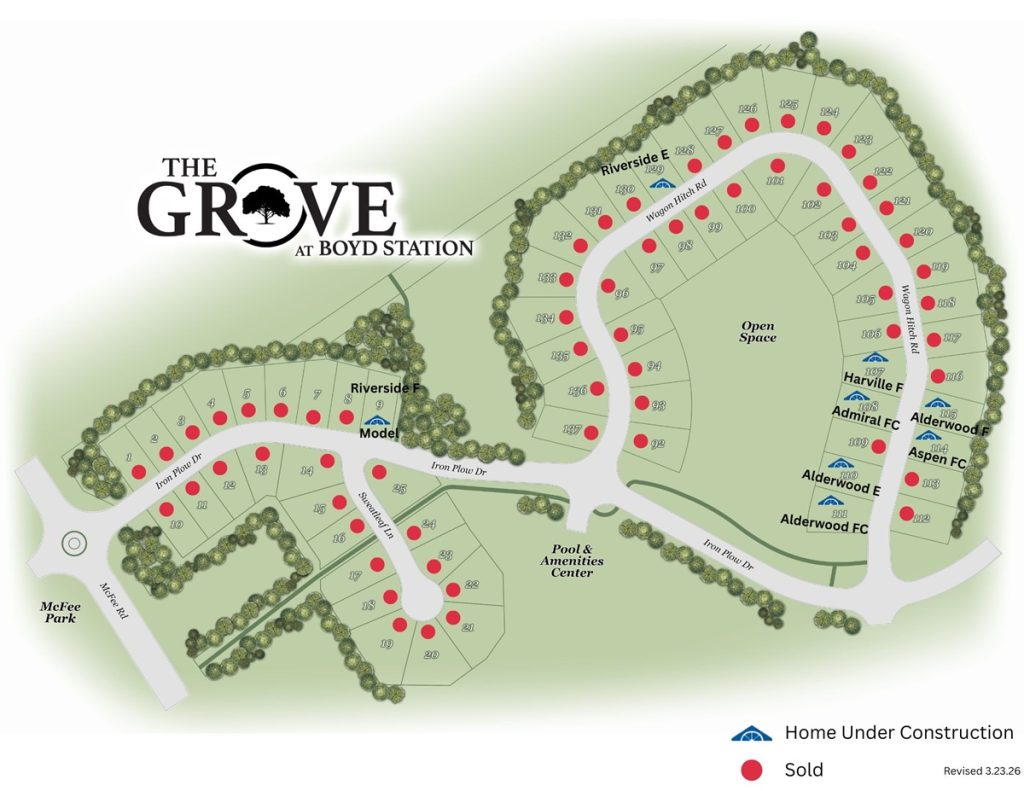The Grove at Boyd Station Plat Map