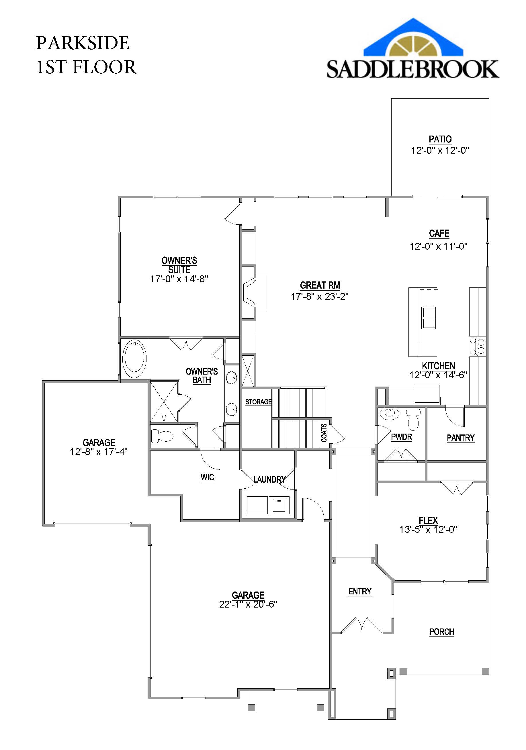 Parkside- 2d Floor Plan 1