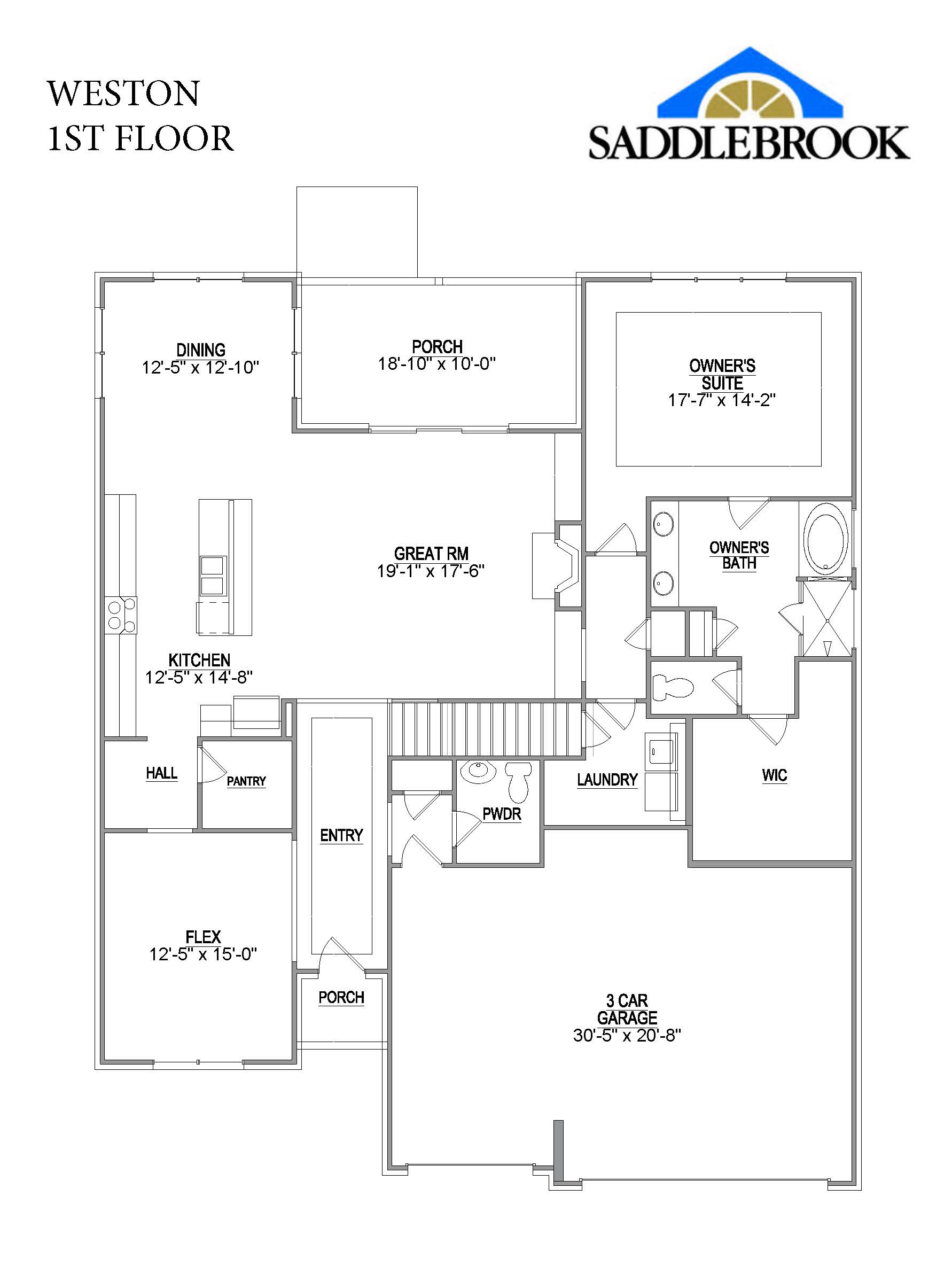 Weston- 2d Floor Plan 1