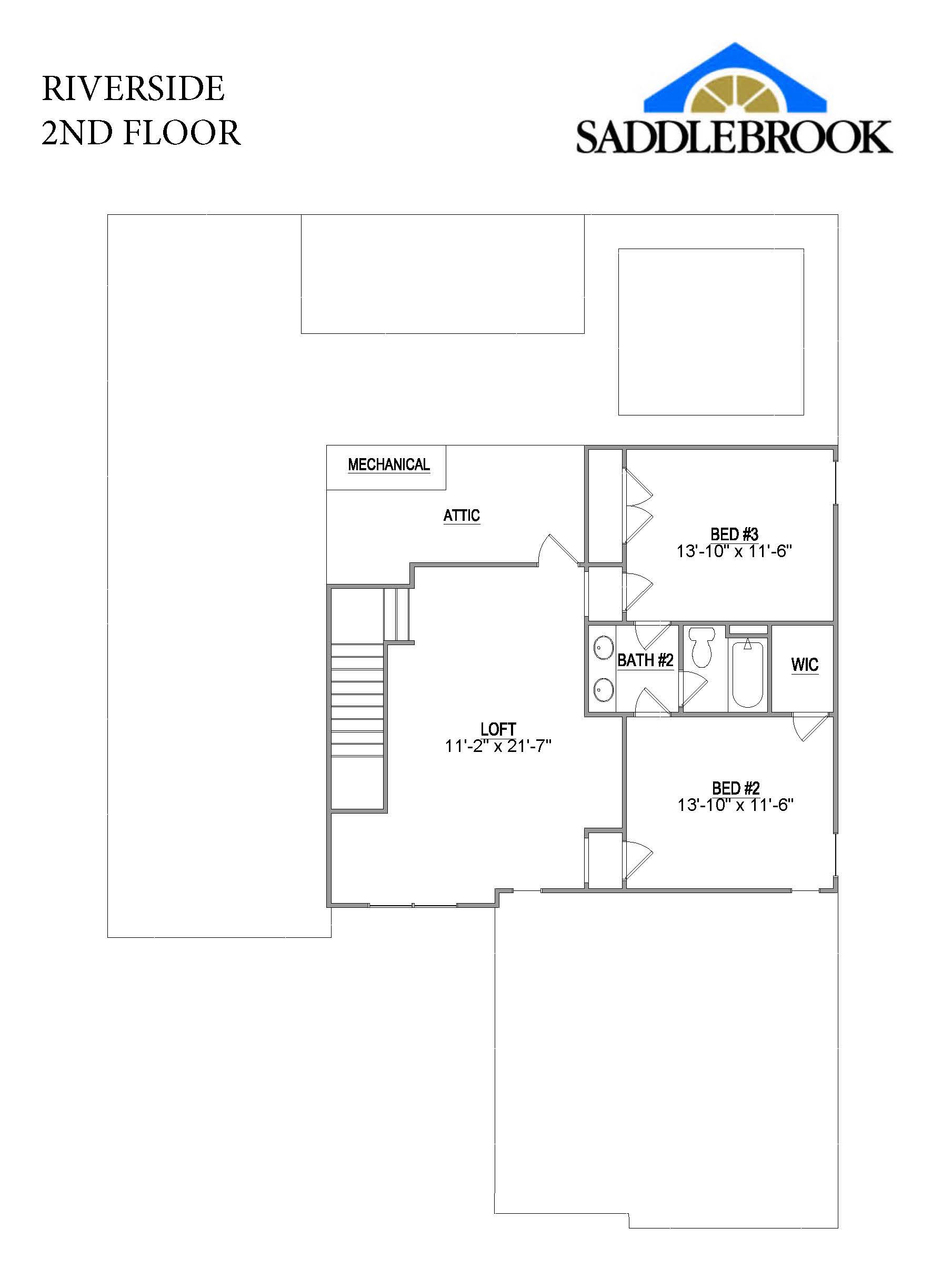 Riverside- 2d Floor Plan 2