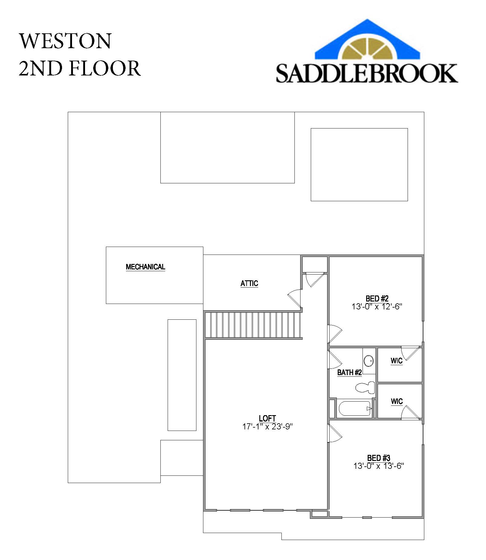Weston- 2d Floor Plan 2