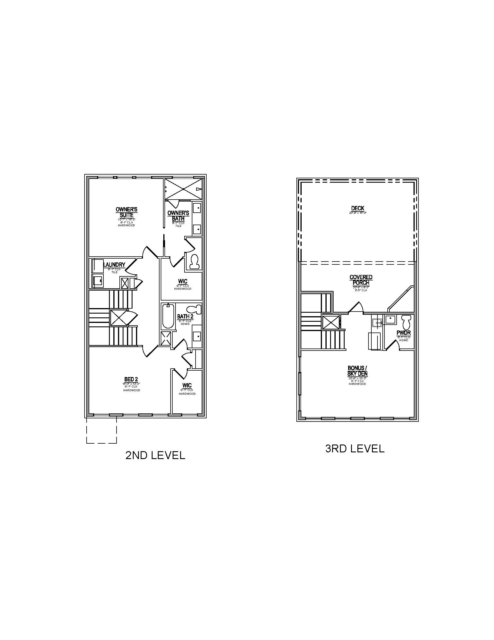 Lot 33 – 1822 Thunderhead Rd- 2d Floor Plan 2