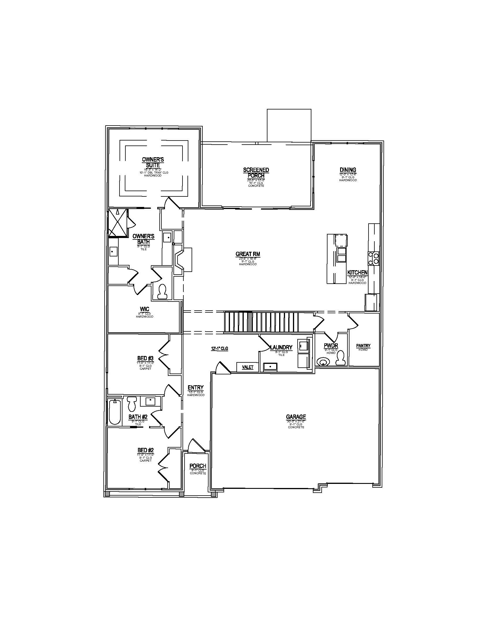 Lot 18 – 11706 Boston Ivy Ln- 2d Floor Plan 2