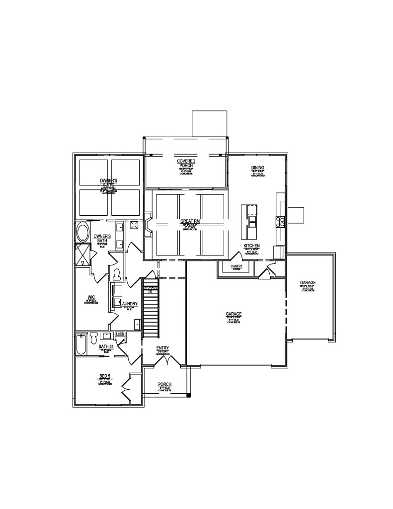 IRON 16 – 2125 White Sycamore- 2d Floor Plan 1