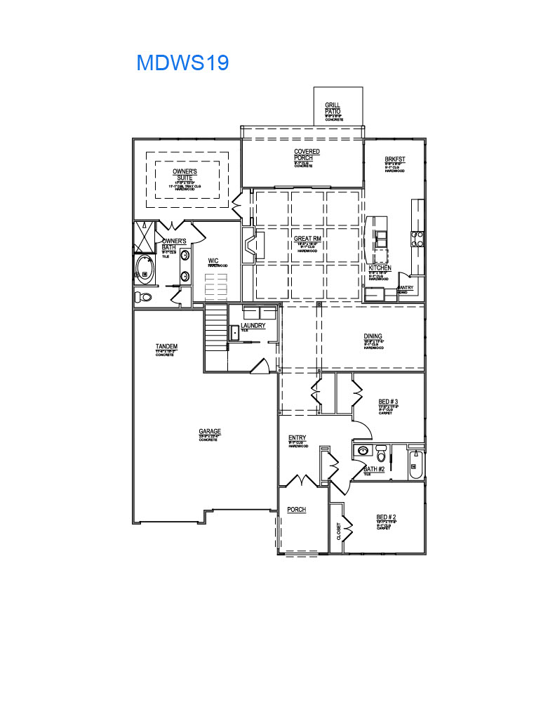 MDWS 19 12703 Red Poppy- 2d Floor Plan 1