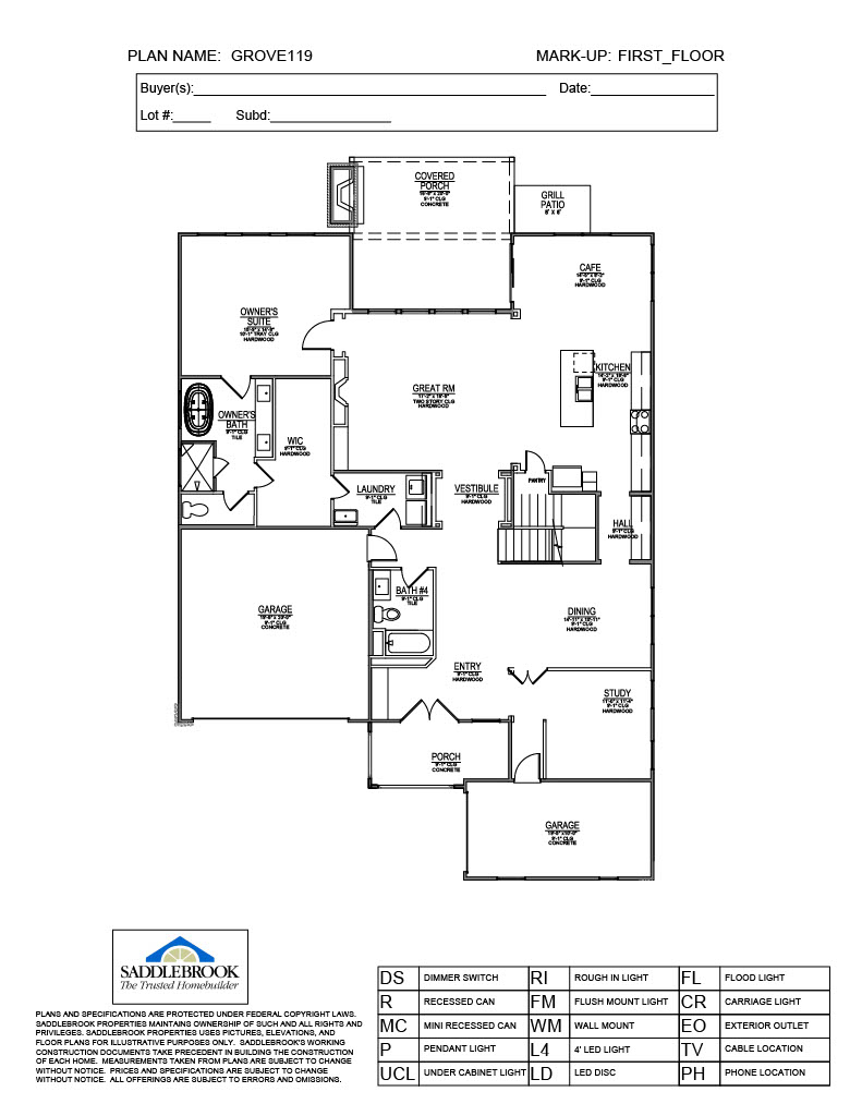 Lot 119 – 1245 Wagon Hitch- 2d Floor Plan 1