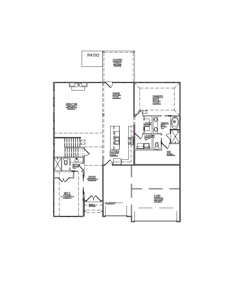 Lot 36 – 12020 Deer Crossing- 2d Floor Plan 1