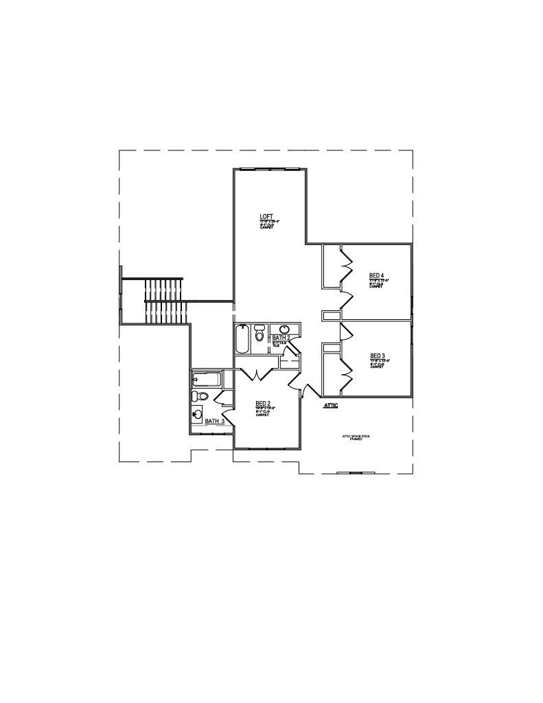 Lot 36 – 12020 Deer Crossing- 2d Floor Plan 2