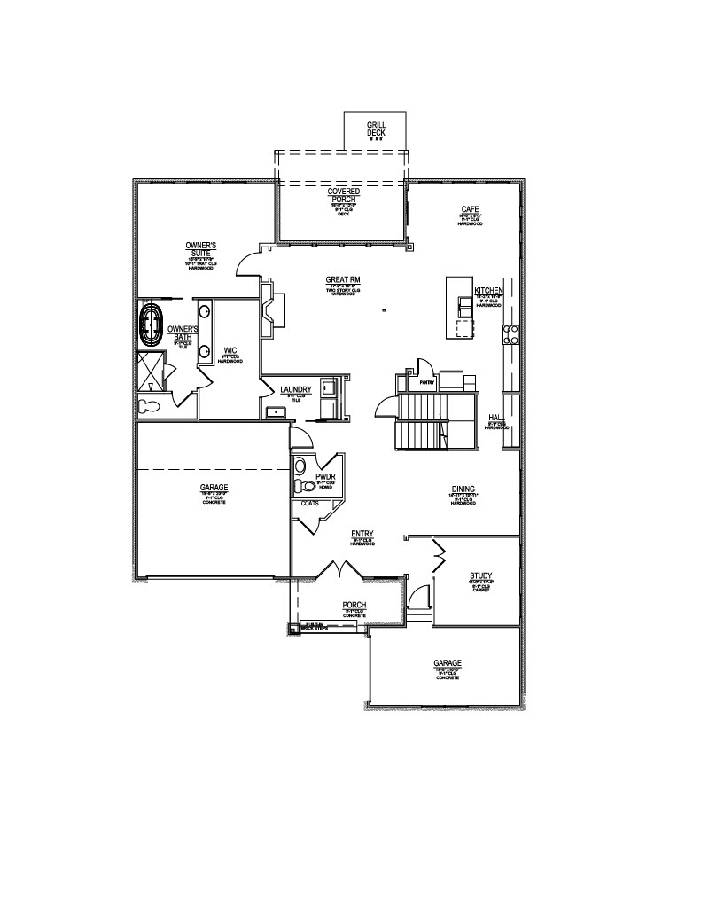 Lot 69 – 11717 Boston Ivy- 2d Floor Plan 1
