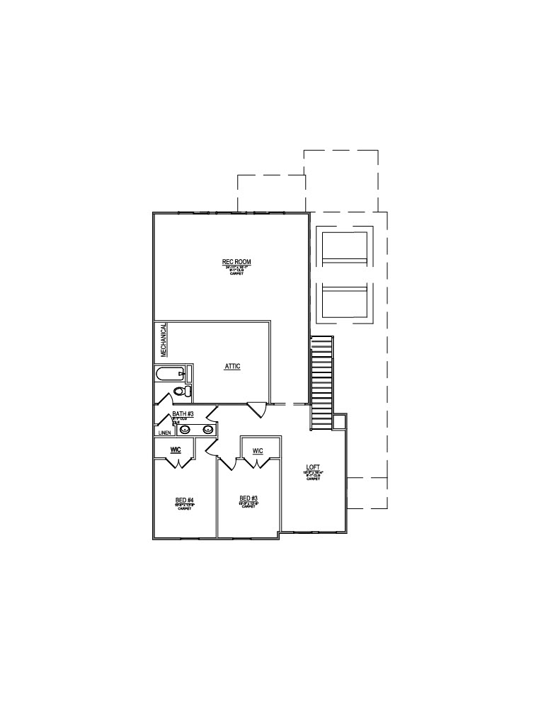 Lot 47 – 1103 Branch Hook Rd- 2d Floor Plan 2