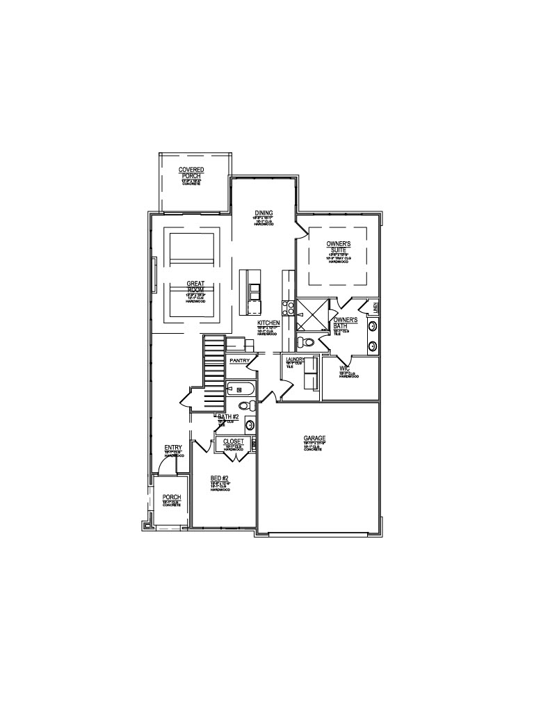 Lot 49 – 1111 Branch Hook- 2d Floor Plan 1