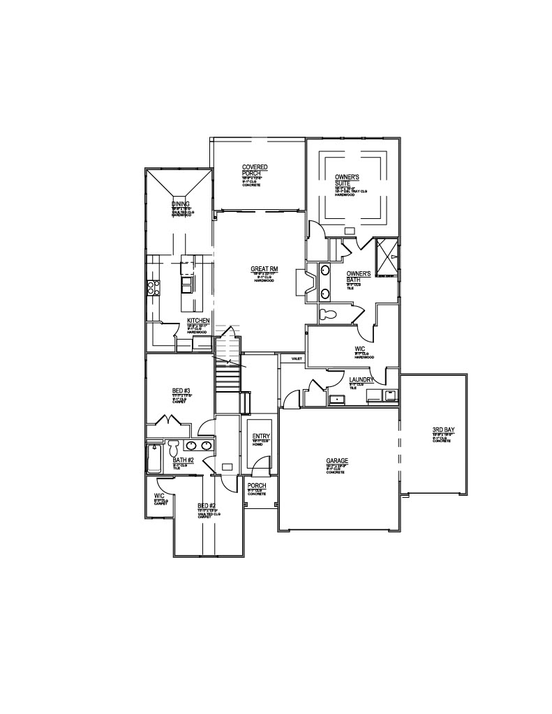 Lot 25 – 2136 White Sycamore- 2d Floor Plan 1