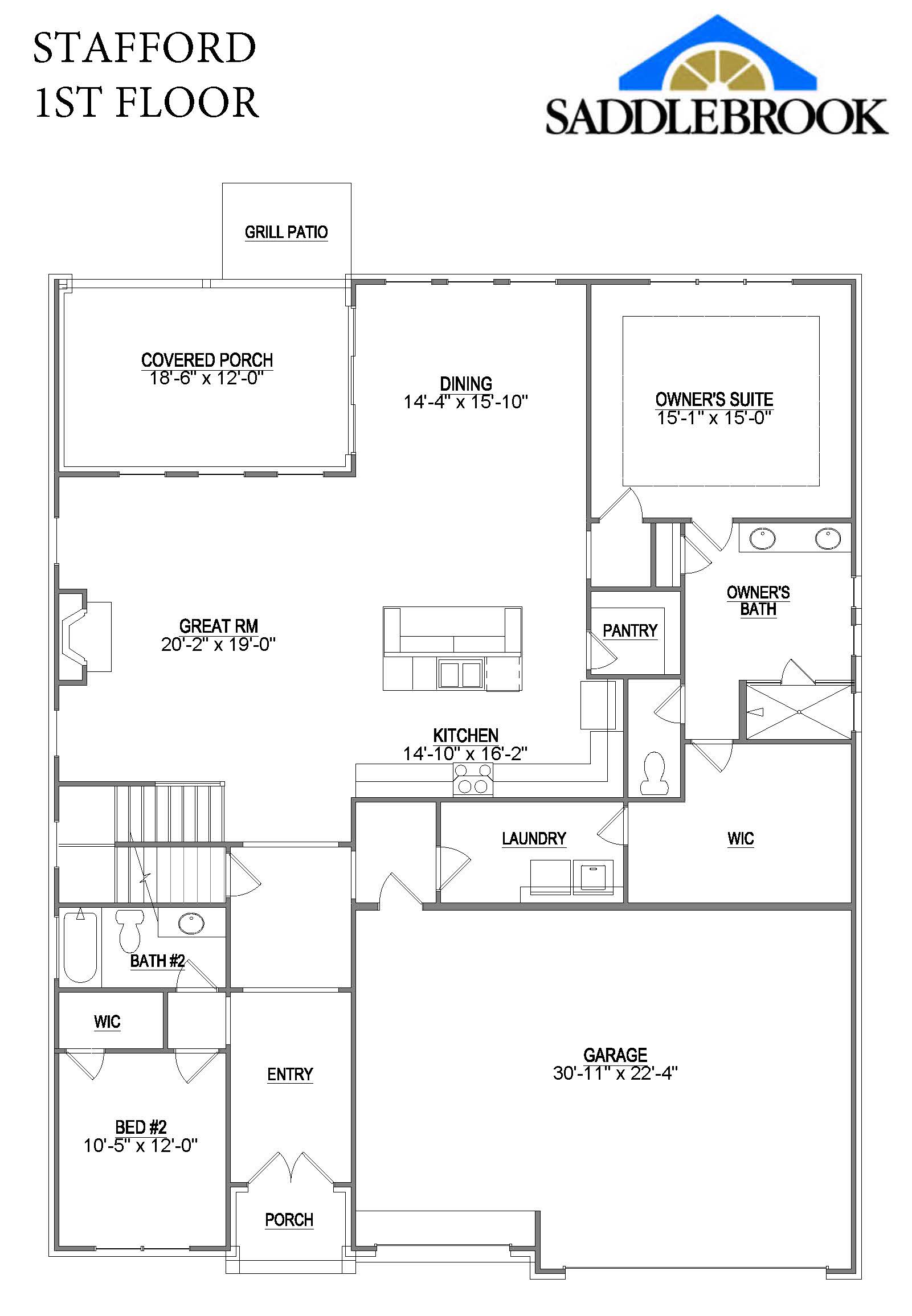 STAFFORD- 2d Floor Plan 1