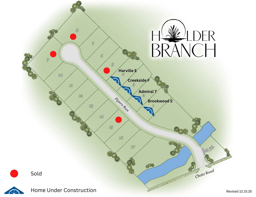 Holder Branch Plat Map